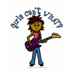 Light Female Bass Guitar Player Shirts