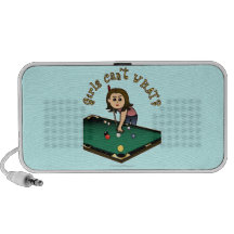 Light Female Billiards Player iPod Speaker