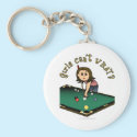 Light Female Billiards Player keychains