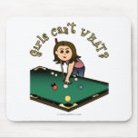 Light Female Billiards Player Mousepad