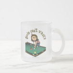 Light Female Billiards Player Mugs