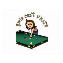 Light Female Billiards Player Postcard