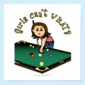 Light Female Billiards Player posters