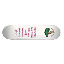 Light Female Billiards Player Skate Board Deck