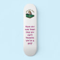 Light Female Billiards Player skateboards