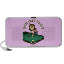 Light Female Billiards Player Speaker