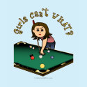 Light Female Billiards Player t-shirts