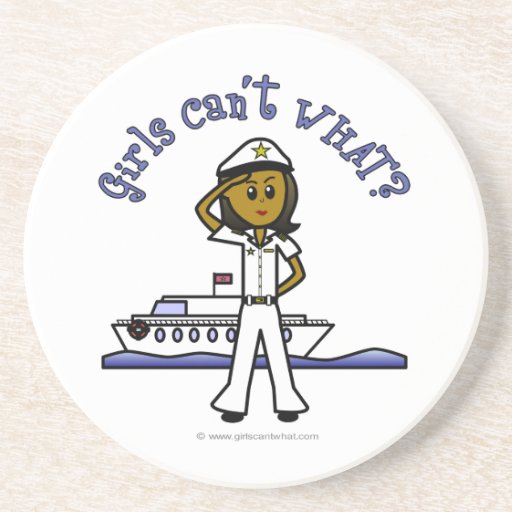 Light Female Captain Coaster