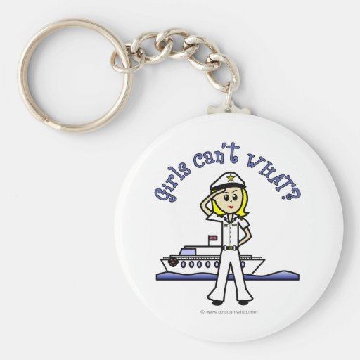 Light Female Captain Key Chain
