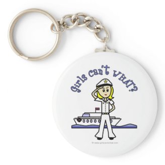 Light Female Captain Key Chain