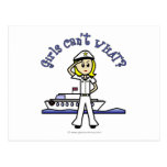 Light Female Captain Post Card