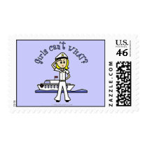 Light Female Captain Postage Stamp