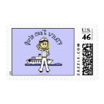 Light Female Captain Postage Stamp