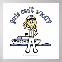 Light Female Captain Posters