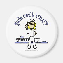 Light Female Captain Refrigerator Magnet