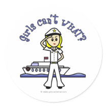 Light Female Captain stickers