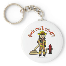 Light Female Fire Fighter keychains