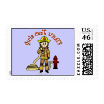 Light Female Fire Fighter stamps
