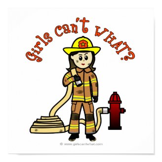 Light Female Fire Fighter Poster