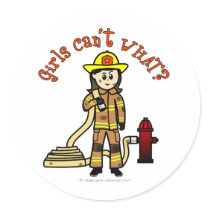 Light Female Fire Fighter stickers