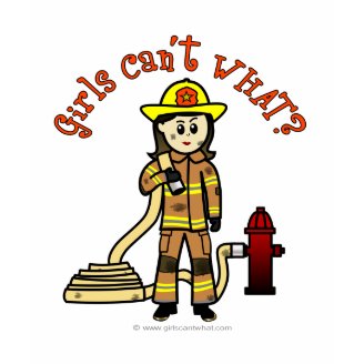 Light Female Fire Fighter Tshirt