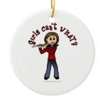 Light Female Flute Player Christmas Tree Ornaments