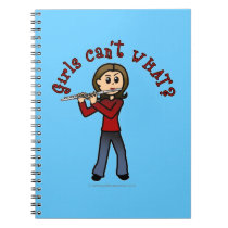 Light Female Flute Player Notebook