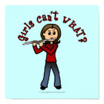 Light Female Flute Player Poster