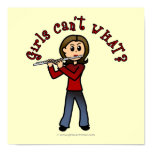 Light Female Flute Player Print