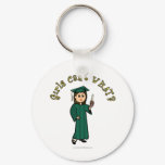 View more Light Female Graduate in Green Cap and Gown Keychains personalized gift ideas for girls Light Female Graduate in Green Cap and Gown Keychains