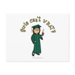 View more Light Female Graduate in Green Cap and Gown Postcards personalized gift ideas for girls Light Female Graduate in Green Cap and Gown Postcards