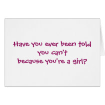 Light Female Gymnast on Balance Beam Greeting Cards