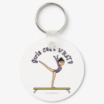 Light Female Gymnast on Balance Beam keychains by girlscantwhat Light Female Gymnast on Balance Beam keychains