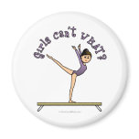 Light Female Gymnast on Balance Beam Magnets