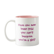 Light Female Gymnast on Balance Beam Mugs