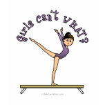 Light Female Gymnast on Balance Beam Shirts