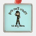 Light Female Navy Veteran Christmas Tree Ornament