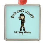 Light Female Navy Veteran Christmas Tree Ornament
