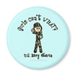 Light Female Navy Veteran Fridge Magnet