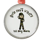 Light Female Navy Veteran Ornament