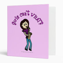 Light Female Saxophone Player Binders