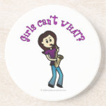 Light Female Saxophone Player Coasters