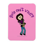 Light Female Saxophone Player Magnet