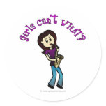 Light Female Saxophone Player Stickers
