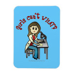 Light Female Scientist Magnets