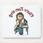 Light Female Scientist Mousepads