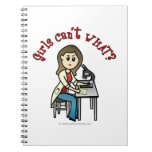 Light Female Scientist Note Books