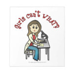 Light Female Scientist Notepad