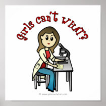 Light Female Scientist posters