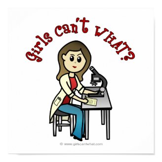 Light Female Scientist Poster